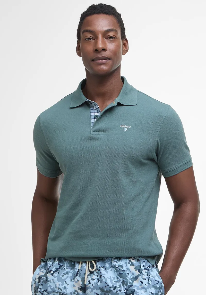 Barbour Polo Μπλούζα της σειράς Tartan - MML0012 TE31 Vintage Teal