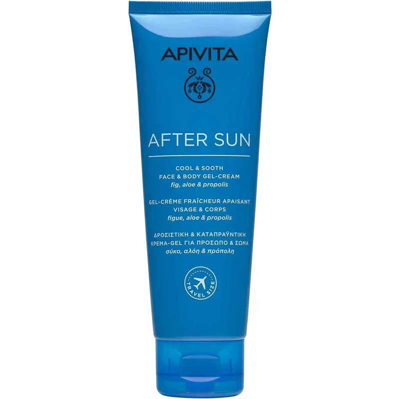 Apivita After Sun Cool & Sooth Face & Body Gel-Cream With Fig, Aloe & Propolis Travel Size 100ml