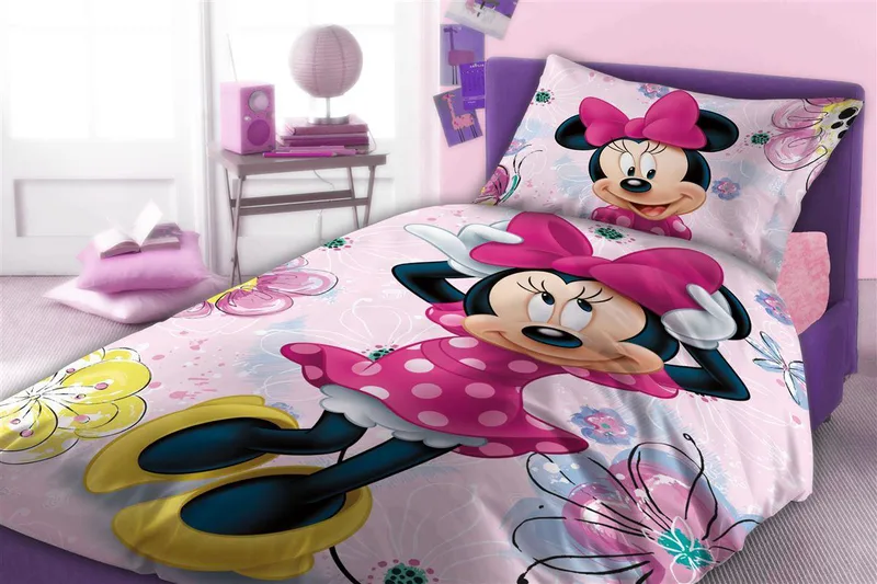 Σεντόνια Σετ 4 τεμ Disney Home Minnie 854 160X240 Ροζ 100% Cotton