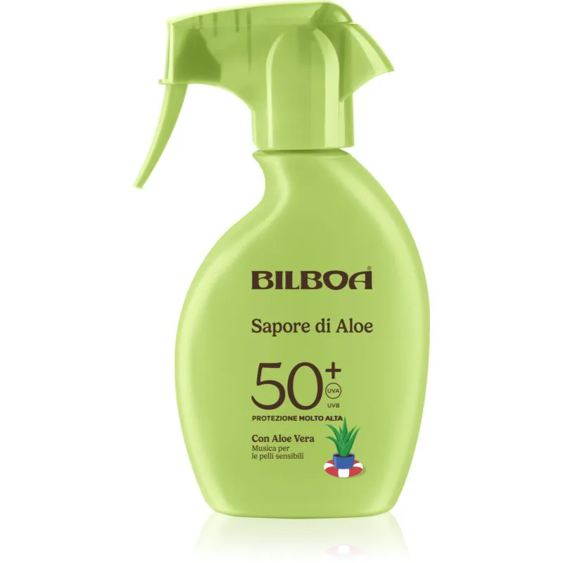 Bilboa Sapore di Aloe Trigger αντηλιακό σπρέι με αλόη βέρα SPF 50+ 250 ml