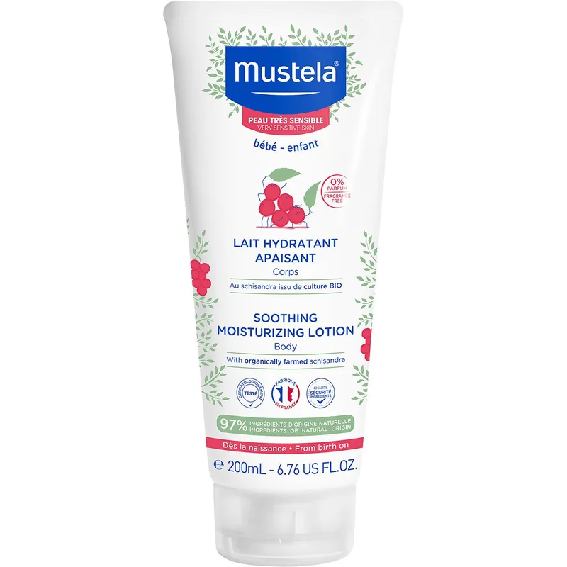 Mustela Soothing Moisturizing Body Lotion Βρεφική Καταπραϋντική Ενυδατική Lotion Σώματος για Πολύ Ευαίσθητες Επιδερμίδες 200ml
