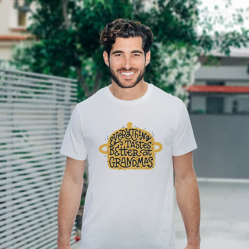 At Grandmas - Organic Vegan T-Shirt Unisex - Λευκό - XL