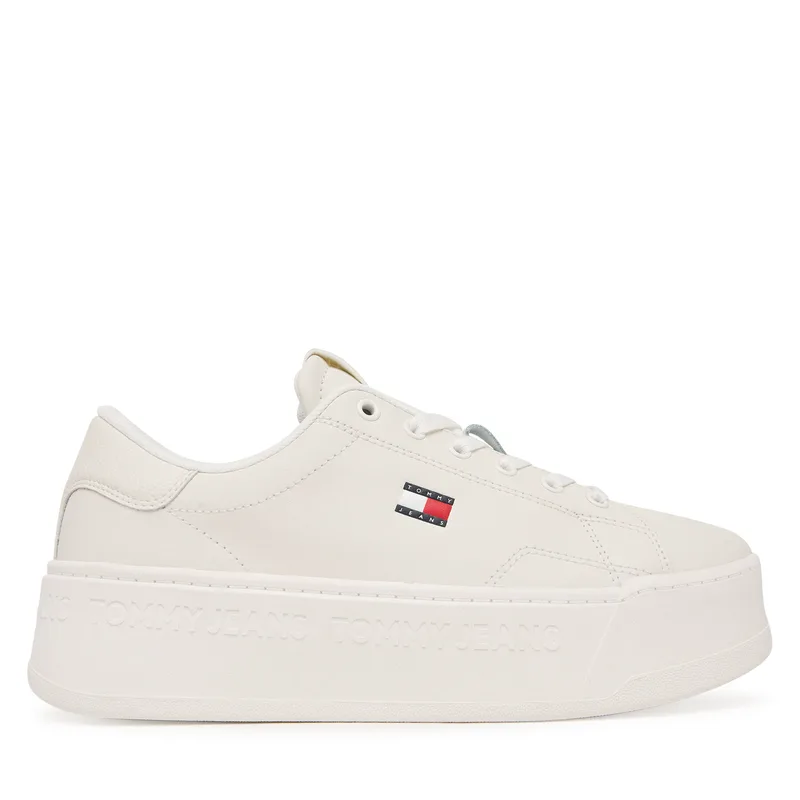 Αθλητικά Tommy Jeans Tjw Script Cupsole Flatform EN0EN02961 Λευκό