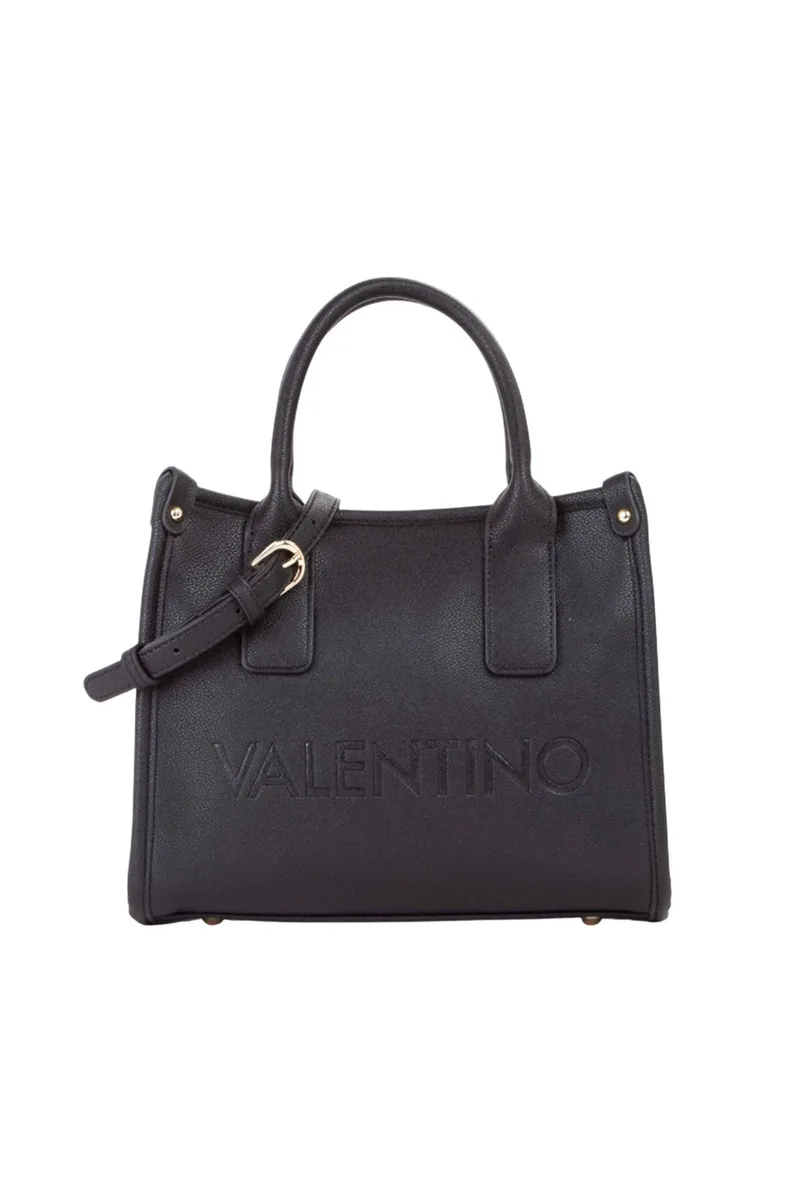 Valentino γυναικεία τσάντα shopper με ανάγλυφο λογότυπο "Foxy Re" - 73LVBS9EO05/FOX Μαύρο