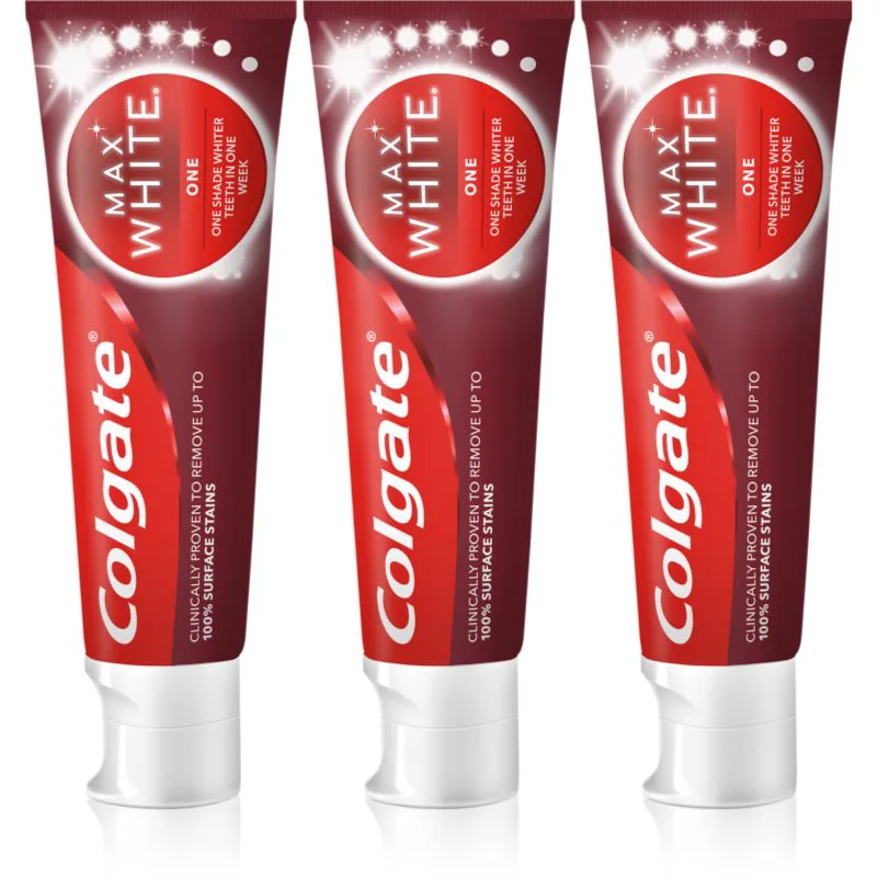 Colgate Max White One λευκαντική οδοντόκρεμα 3x75 ml