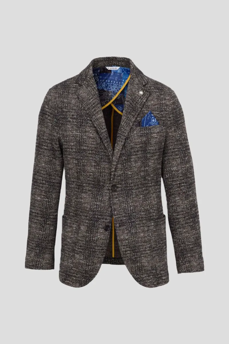 MANUEL RITZ Ανδρικό Γκρι Galles Slim Semi-Lined Blazer