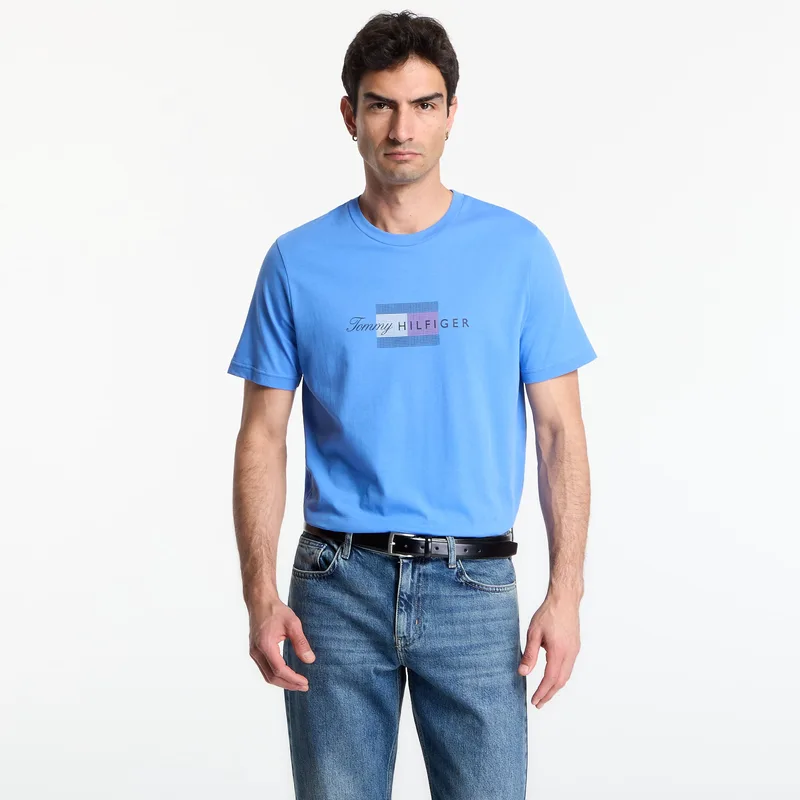 T-shirt Tommy Hilfiger Script Flag Regular Tee Blue Spell XL