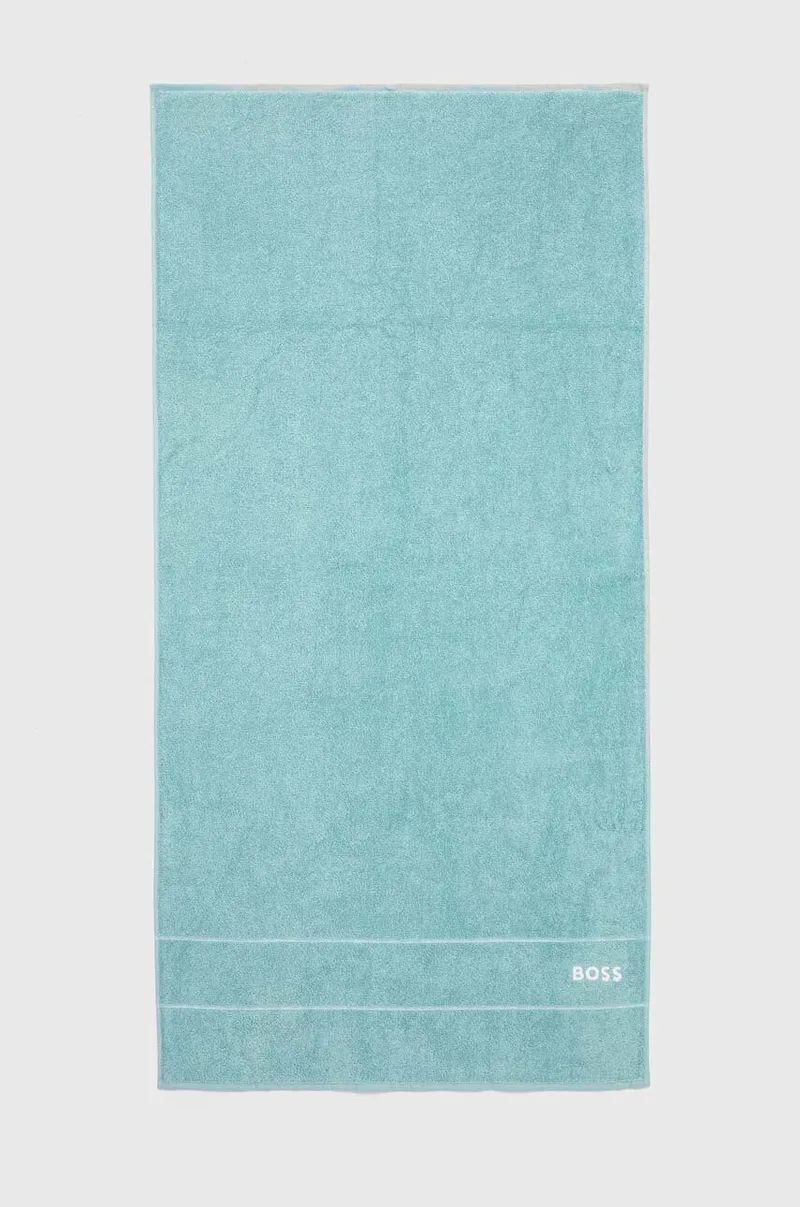 Μεσαία βαμβακερή πετσέτα BOSS Plain Aruba Blue 70 x 140 cm
