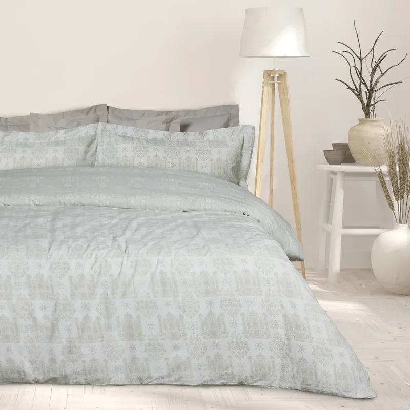 Das home σετ σεντονια king happy 9673 taupe, white 260χ280