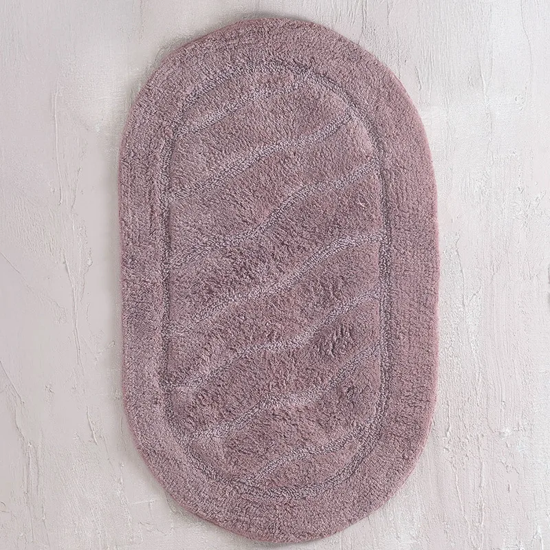 Πατάκι Μπάνιου 50X80 Rythmos Oval Παλαιωμενο Μωβ (50x80)