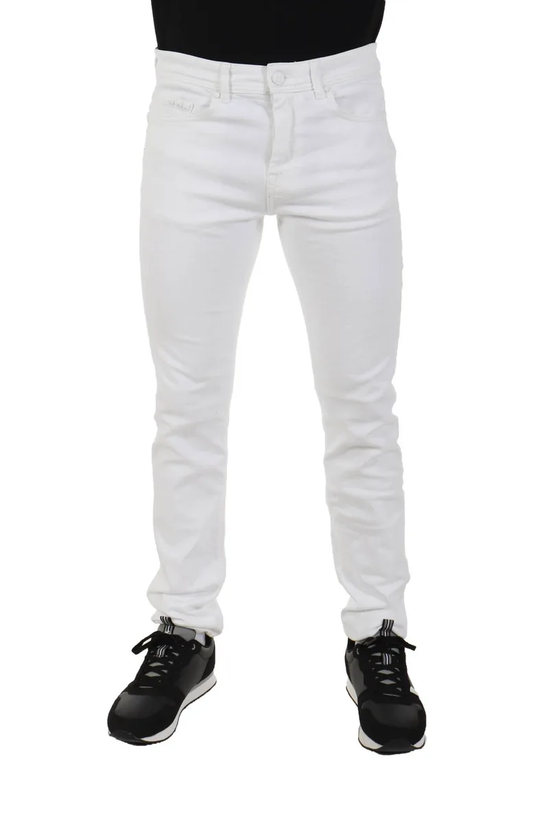 KARL LAGERFELD ΠΑΝΤΕΛΟΝΙ JEANS 5ΤΣΕΠΟ REGULAR FIT ΛΕΥΚΟ