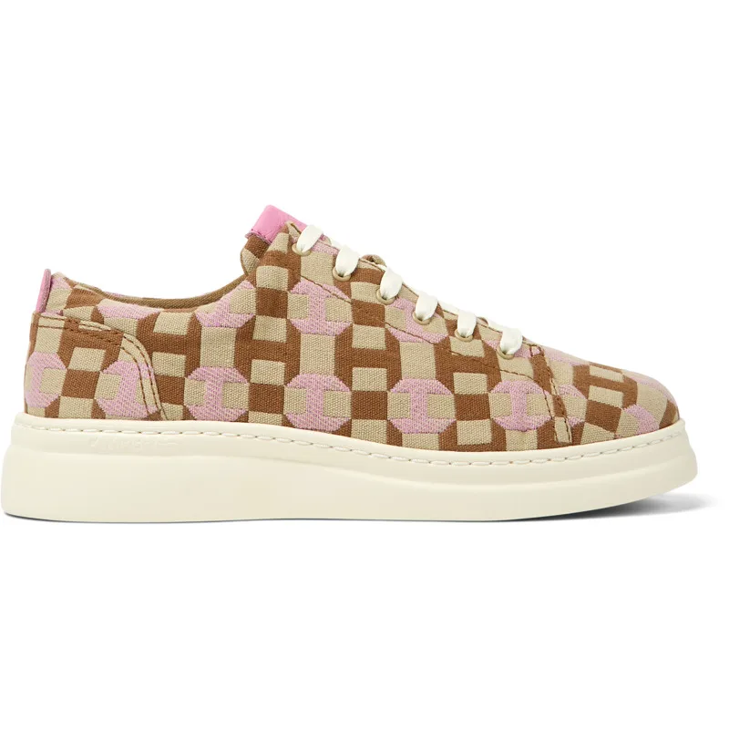 CAMPER Runner Up - Sneakers Για Γυναικεία - Μπεζ,Ροζ,Καφέ, Μέγεθος 41, Cotton fabric