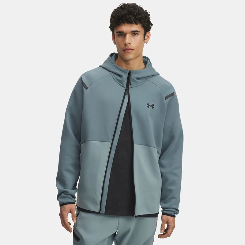 UNDER ARMOUR UNSTOPPABLE FLEECE FULL-ZIP HOODIE ΜΠΛΕ