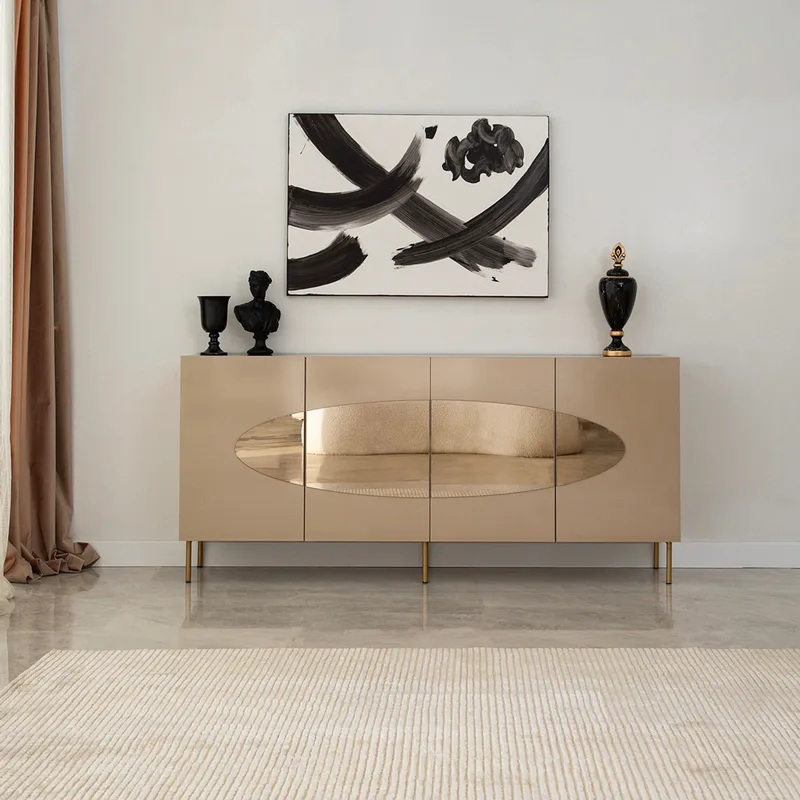 Κονσόλα Lago - Bronze, Χρυσό 552Nos1814 (180x80x40 cm)
