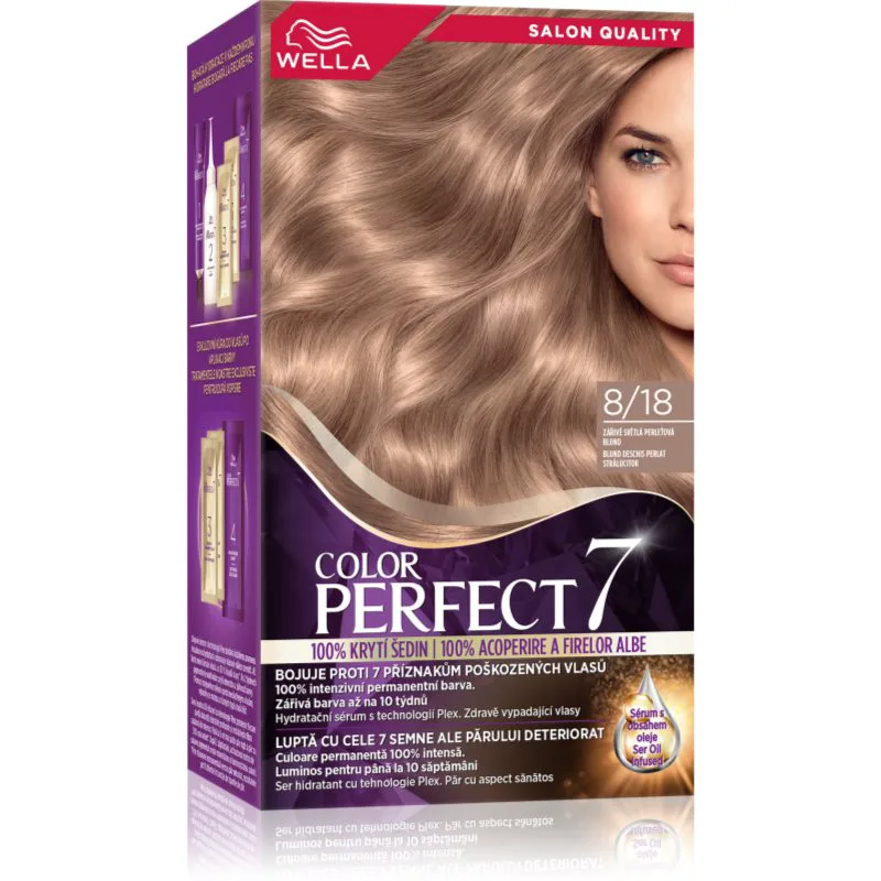 Wella Color Perfect βαφή μαλλιών απόχρωση 8/18 Glow Light Pearl Blond 1 τμχ