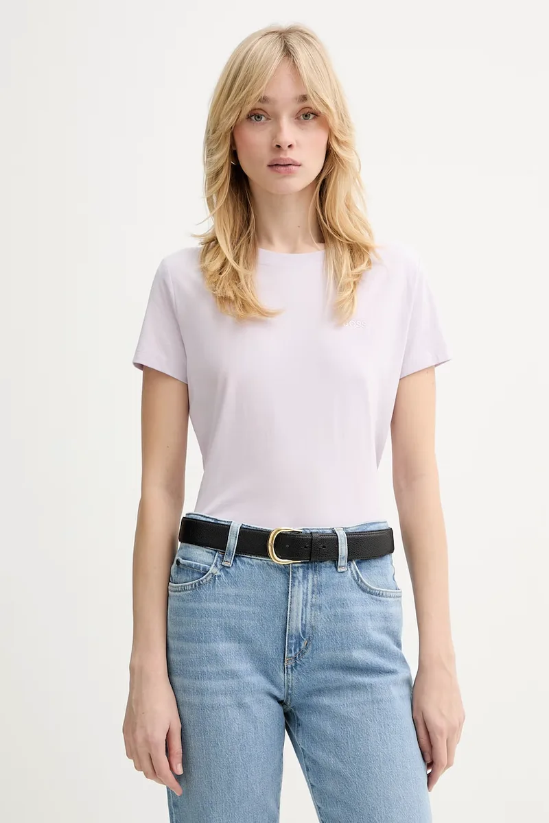 BOSS Πορτοκαλί βασικό t-shirt γυναικείο βαμβακερό C Esogo 1