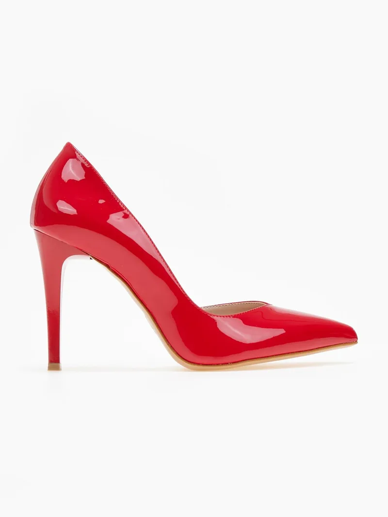 TFP Patent Pointed Cutout Pumps - 906 (λουστρίνι) - Red