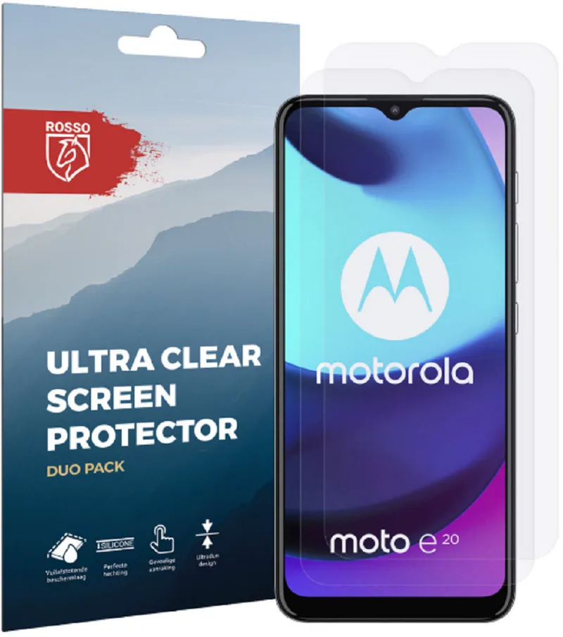 Κόκκινο Ultra Clear Screen Protector - Μεμβράνη Προστασίας Οθόνης - Motorola Moto E20 - 2 Τεμάχια (8719246342509)