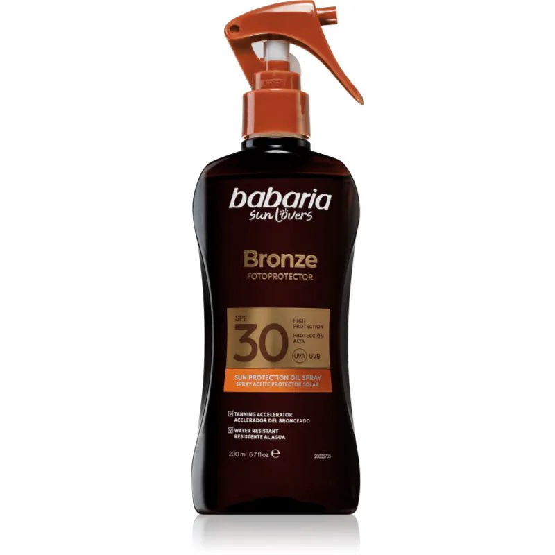 Babaria Sun Bronze Spray Sun Protector Oil προστατευτικό λάδι SPF 30 200 ml