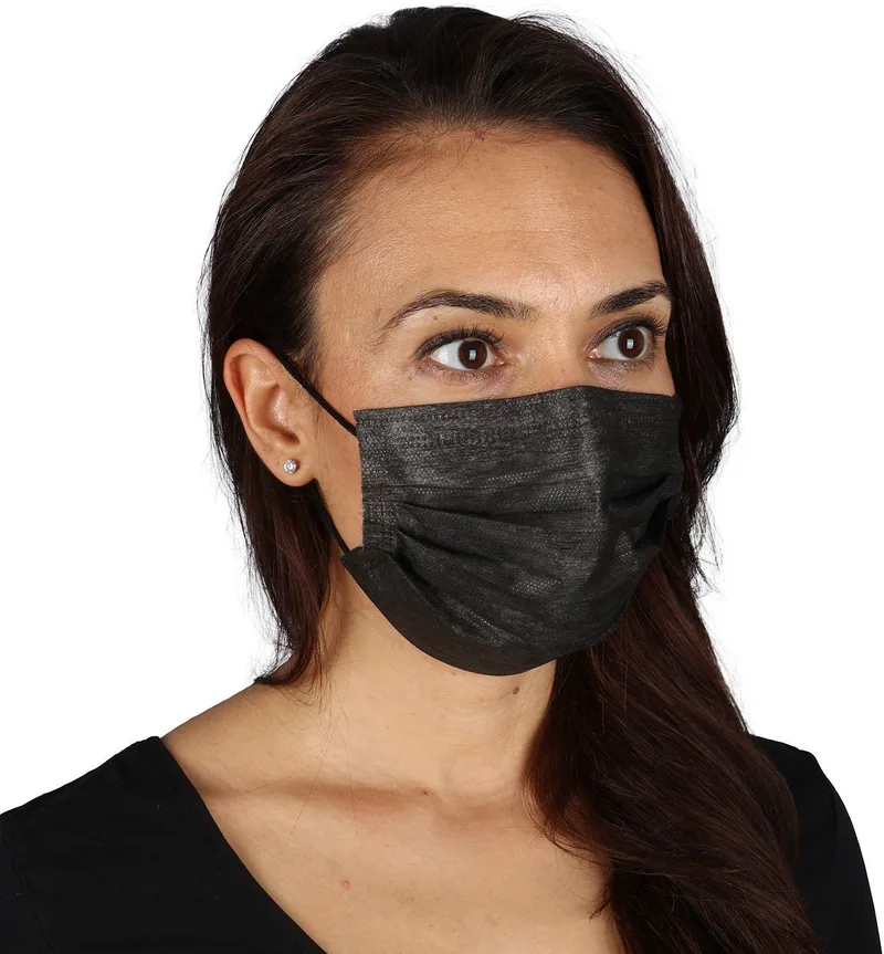 Τριπλή ιατρική μάσκα 50 τεμ SANI EVO BLACK - TYPE IIR Stenso