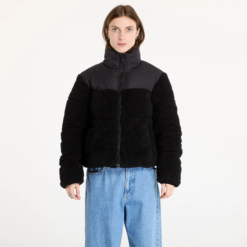 Μπουφάν Urban Classics Ladies Short Sherpa Mix Puffer Jacket Black/ Black XL