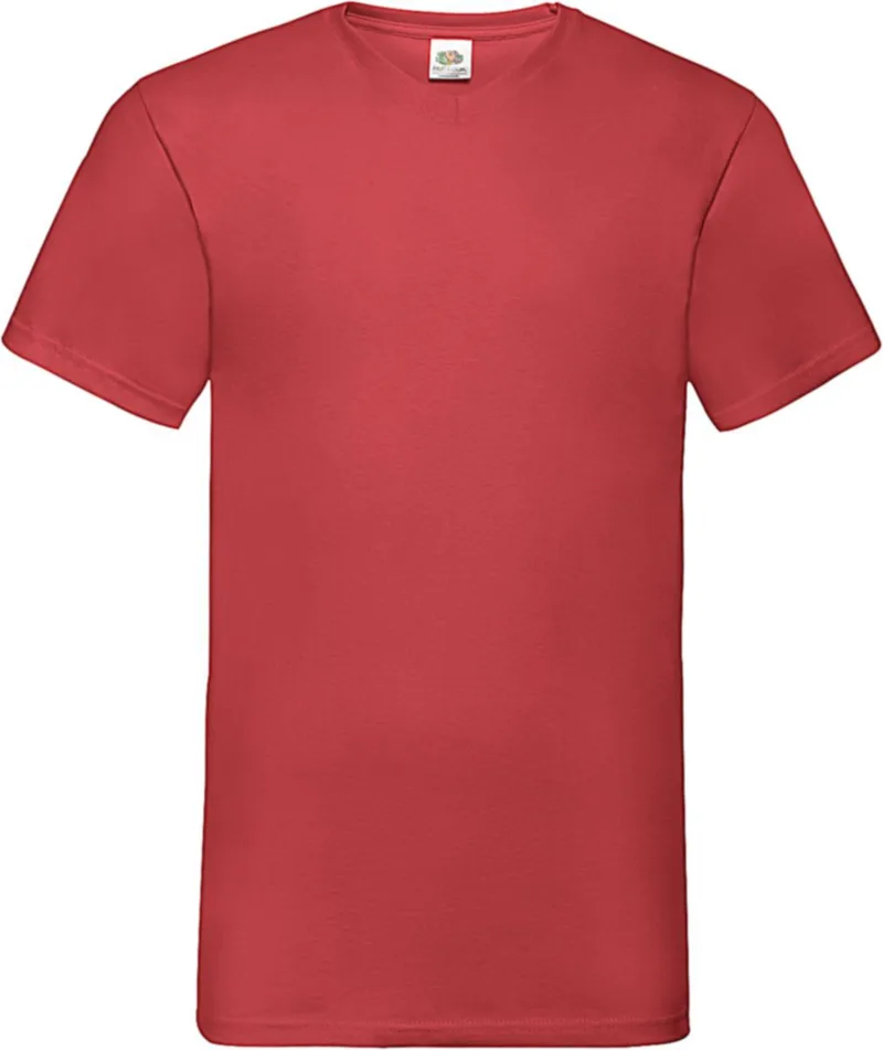 V-Neck T-Shirt Valueweight Fruit of the Loom 61-066-0 Red