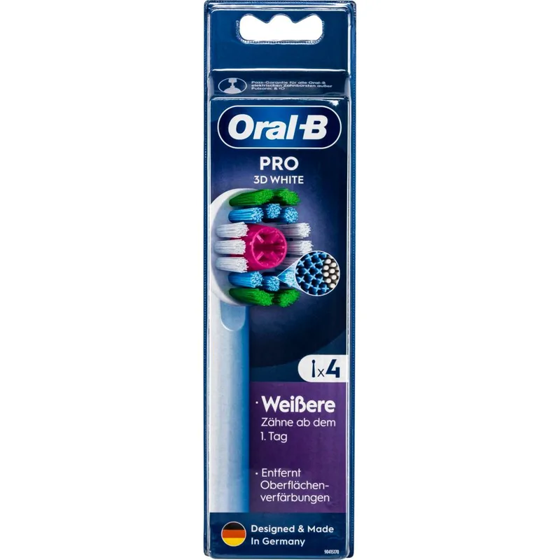 Oral-B Pro 3D White Οδοντόβουρτσες Κεφαλές 4 Τεμ.