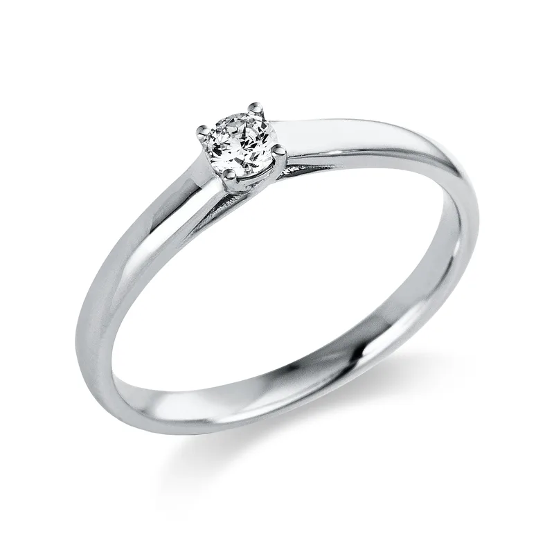 Diamond Group Μονόπετρο Δαχτυλίδι με Διαμάντι Brilliant από Λευκό Χρυσό 18 Καρατίων DDX571