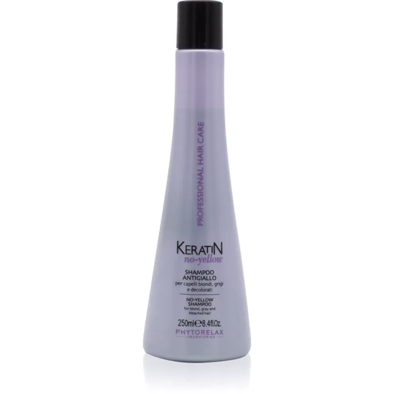 Phytorelax Laboratories Keratin No-Yellow σαμπουάν που εξουδετερώνει τους κίτρινους τόνους 250 ml