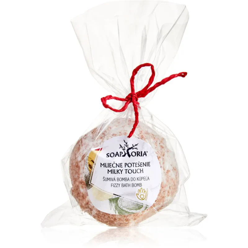 Soaphoria Milky Touch Fizzy Bath Bomb αναγεννητικό βόμβα/μπάλα μπάνιου με ανθεκτικά αποτελέσματα 85 γρ