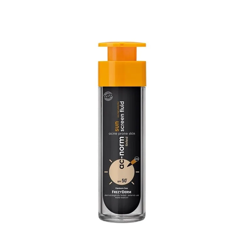 Frezyderm Ac-Norm Sunscreen Tinted Fluid Προσώπου Με Χρώμα 50+Spf 50ml