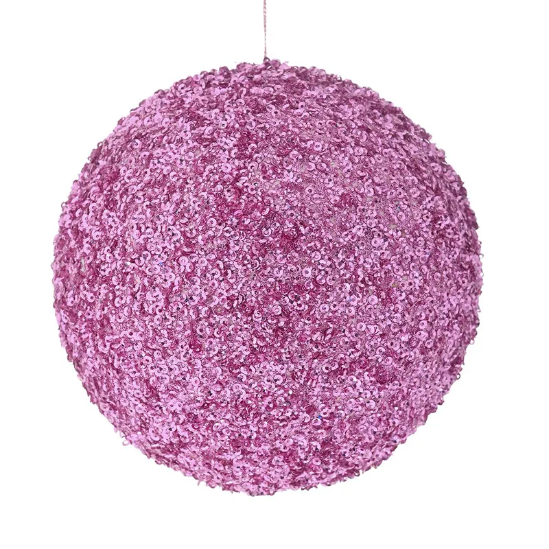 Χριστουγεννιάτικη Μπάλα Polyfoam Ροζ Glitter 10εκ. iliadis 83509 (Σετ 12 Τεμάχια) (Χρώμα: Ροζ, Υλικό: Polyfoam) - Iliadis - il_83509
