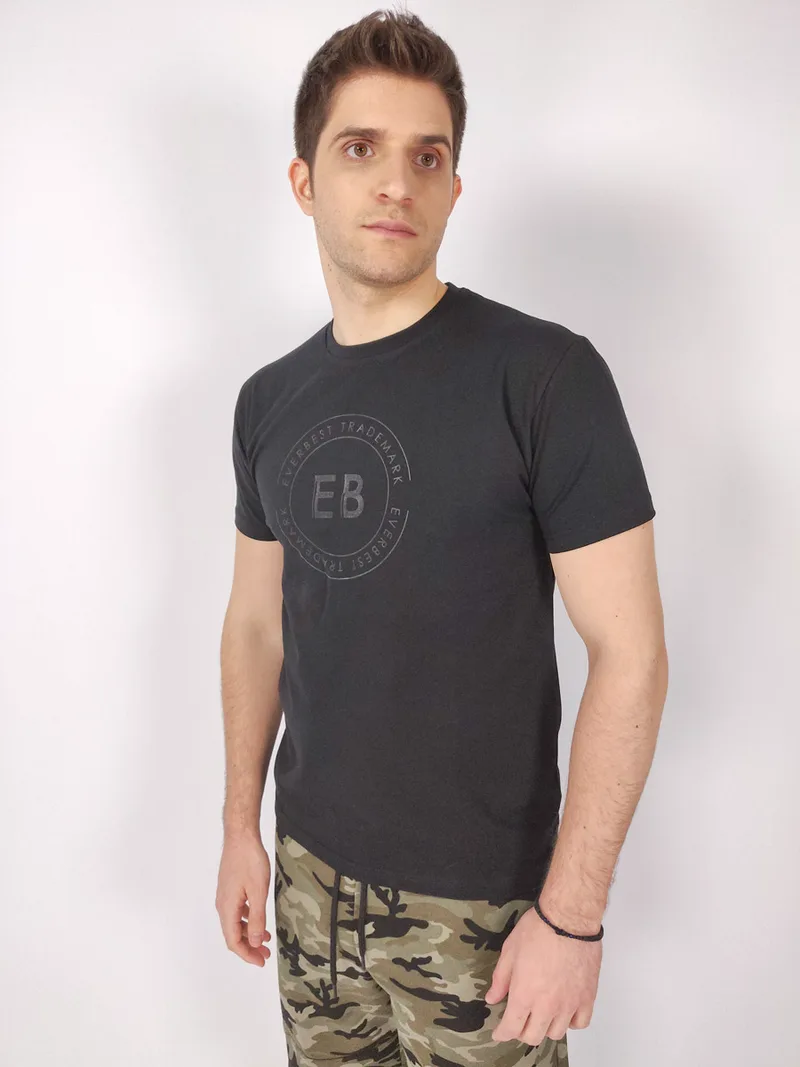 Everbest T-Shirt Με Logo - Μαύρο - 19242