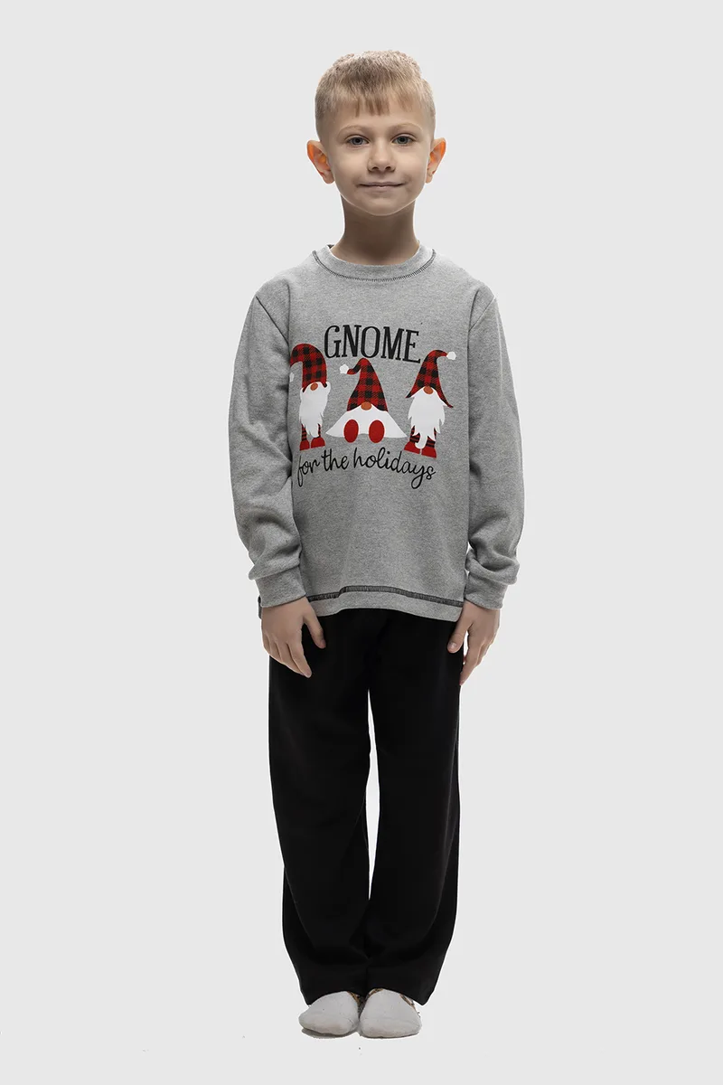 Galaxy Unisex Παιδική χριστουγεννιάτικη πυτζάμα "Gnome" (1-7ετών)-100-24