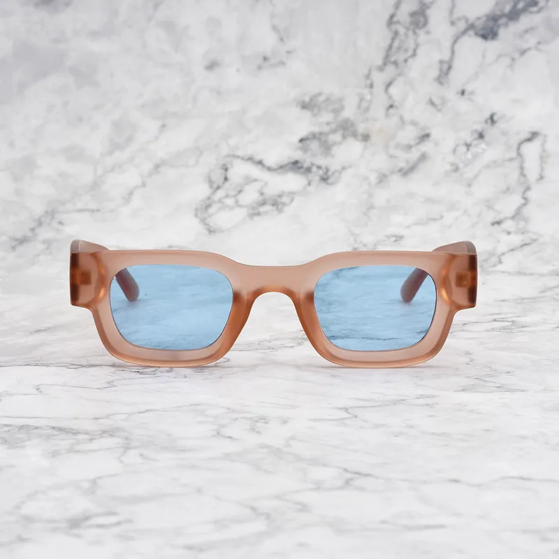 JIMMY Tinted Sunglasses | Matt Peach | Blue Shades | Explicit Poets Sunglasses