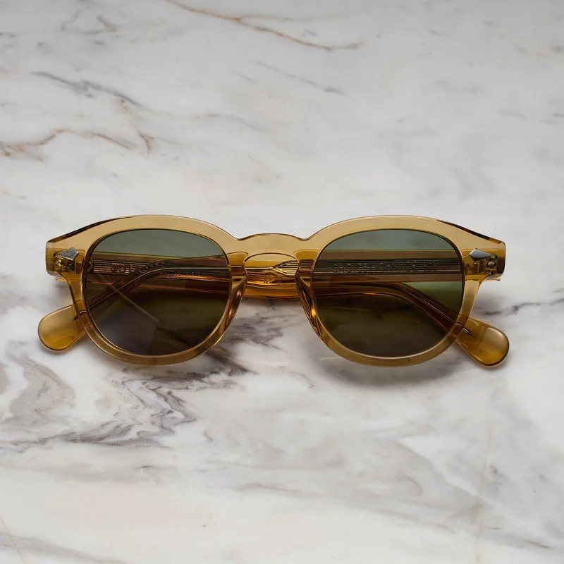 JOHN A16EP11 - JOHN - CHAMPAGNE - GREEN Sunglasses | Champagne | Green Shades | Explicit Poets Sunglasses