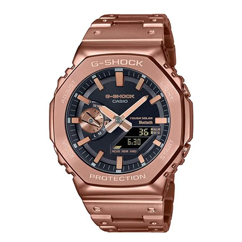 CASIO G-SHOCK Tough Solar Solar Chronograph Rose Χρυσό Stainless Steel Bracelet GM-B2100GD-5AER