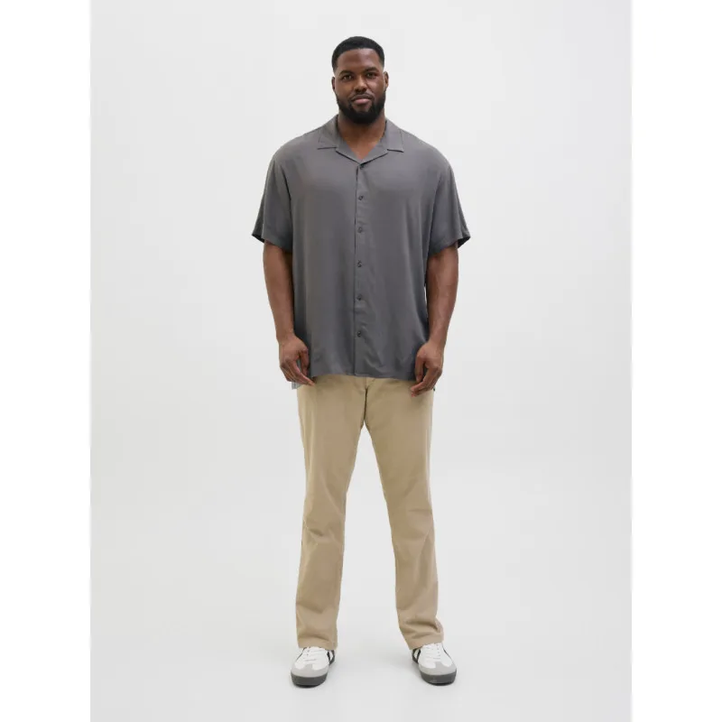 Jack & Jones "Jeff Solid Resort Shirt",κοντομάνικο Lenzing viscose πουκάμισο - Castle Rock
