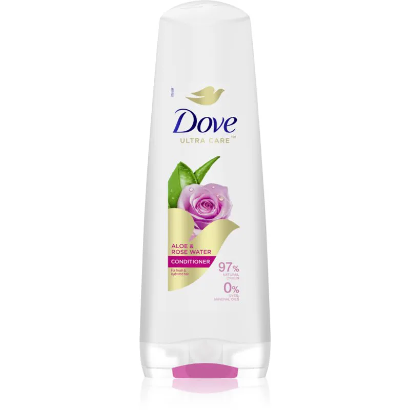 Dove Aloe & Rose Water κοντίσιονερ για ενυδάτωση και λάμψη 350 ml