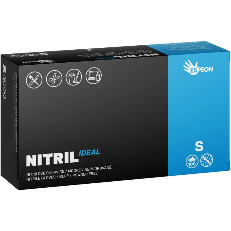 Espeon Nitril Ideal3 Blue γάντια νιτριλίου χωρίς πούδρα μέγεθος S 100 τμχ