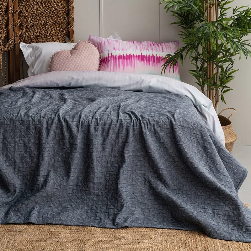Κουβερλί Υπέρδιπλο 230X260 Palamaiki Inez Denim (230x260)