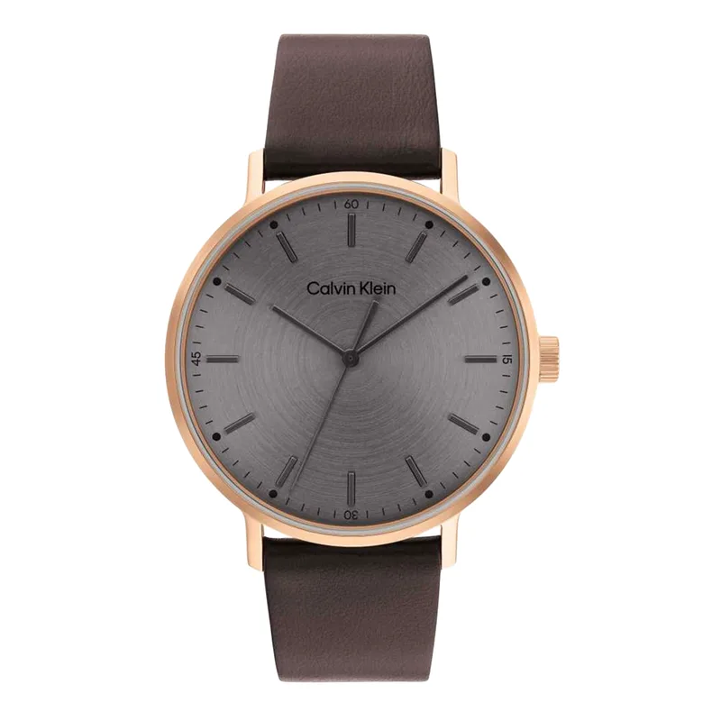 CALVIN KLEIN Modern Brown Leather Strap 25200051