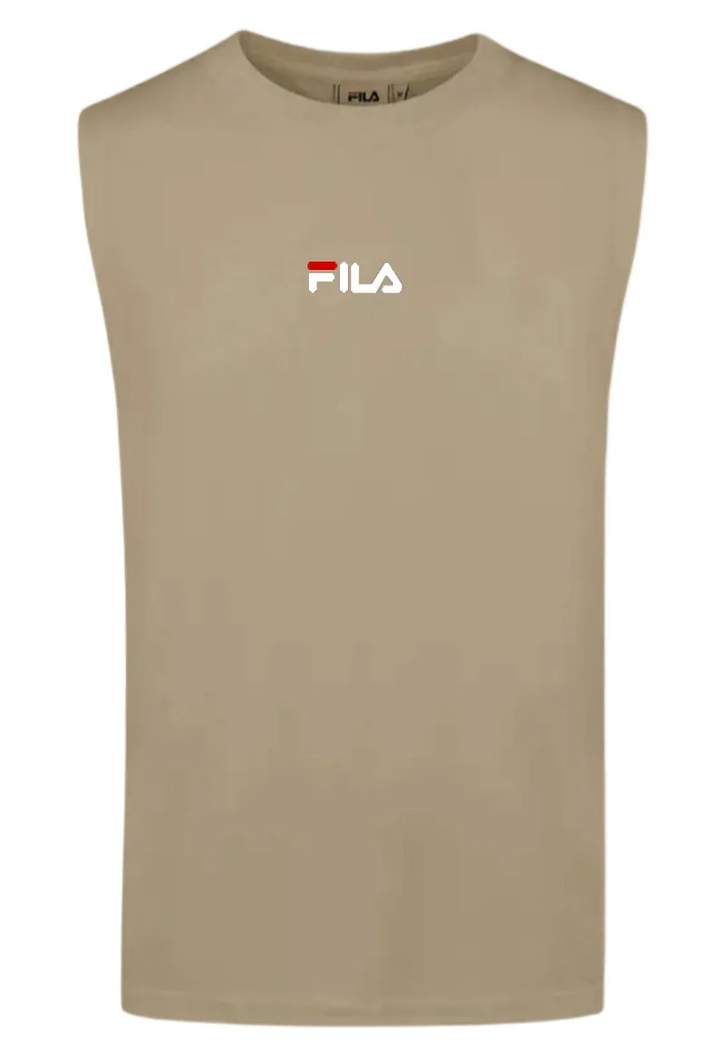 Μπλούζα Αμάνικη Fila Small Logo APCDMS25001-WHTPEP Ανδρικό