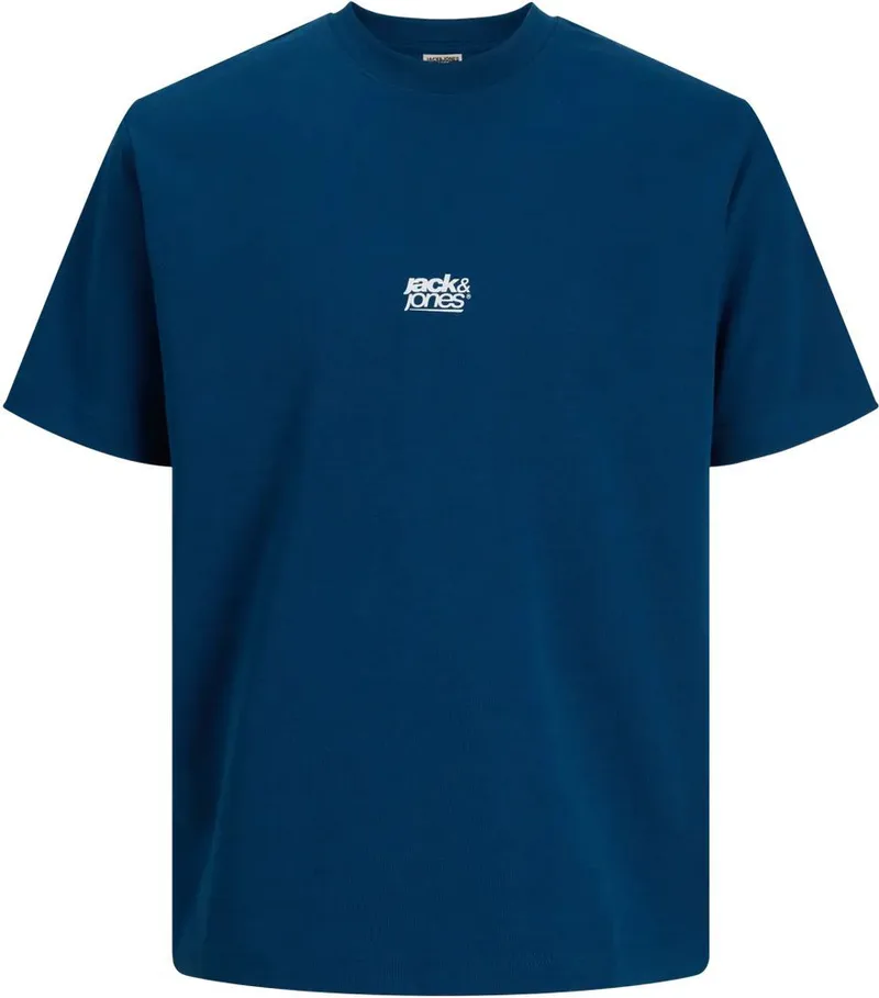 T-SHIRT JACK - JONES JCOBREEZE BACK PRINT 12293674 ΣΚΟΥΡΟ ΜΠΛΕ (176CM)-(16 ΕΤΩΝ)