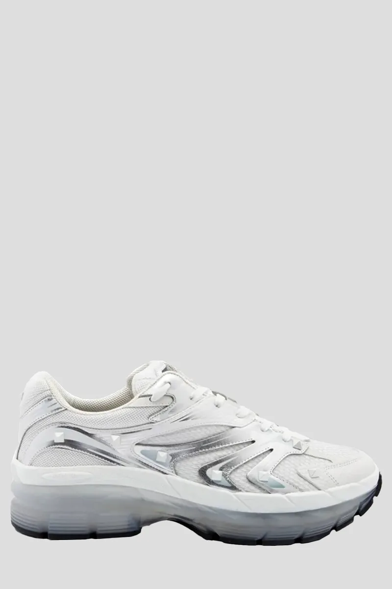VALENTINO GARAVANI Ανδρικό Ασημί Λευκό N Silver Studs Sneakers