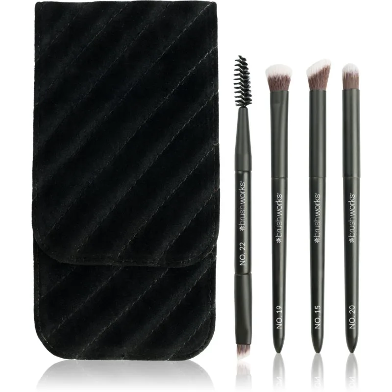 Brushworks Travel Eye Brush Set σετ με πινέλα για ταξίδια