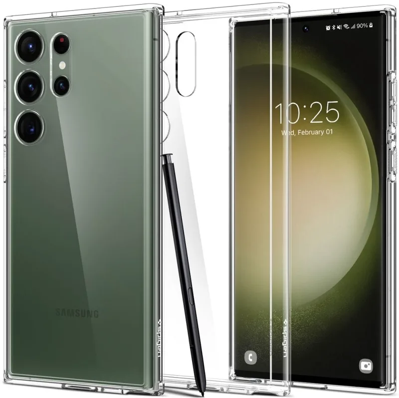 Θήκη Samsung Galaxy S23 Ultra - Spigen Ultra Hybrid Σκληρή - Crystal Clear (ACS05617)