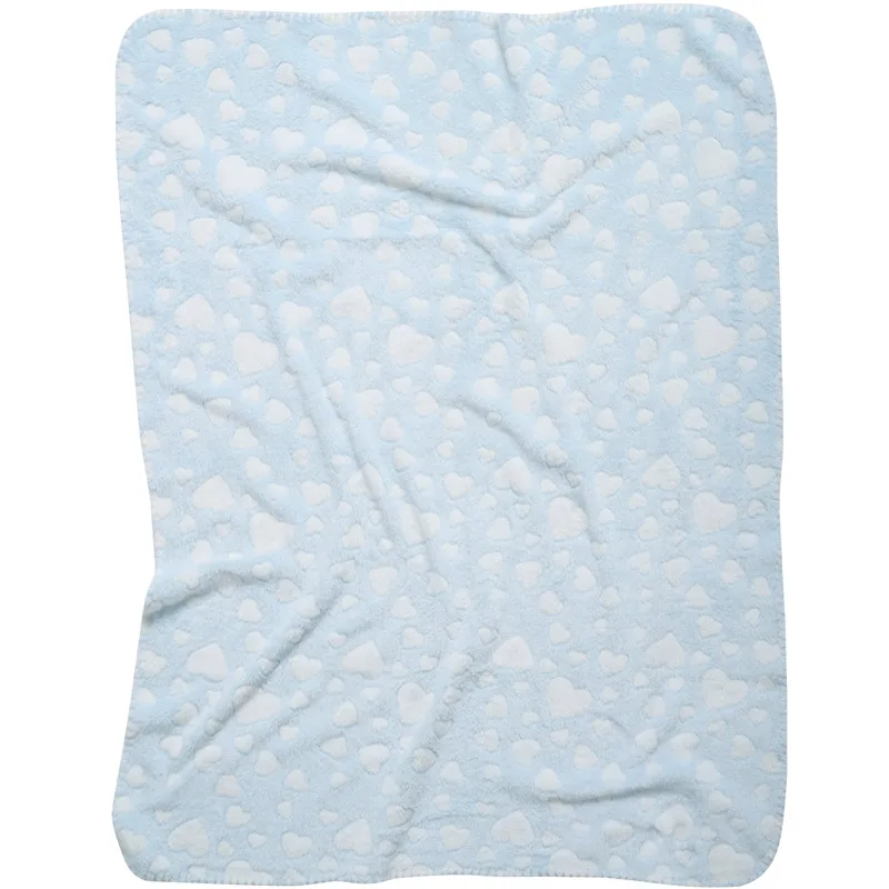 Κουβέρτα Fleece Αγκαλιάς 75x100 Das Home Hearts 4908 Light Blue 75x100