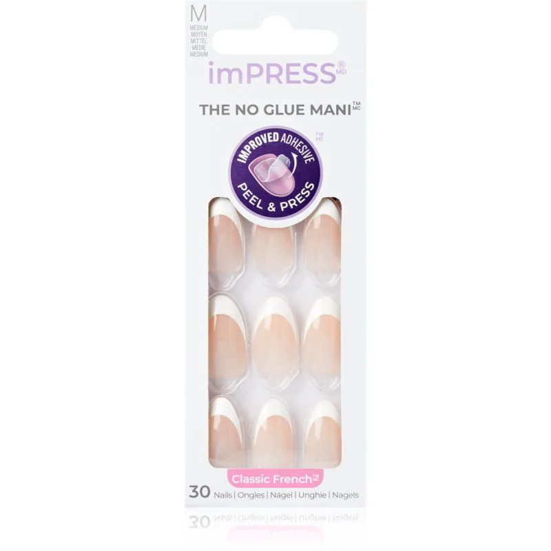 KISS imPRESS The No Glue Mani Ψεύτικα νύχια αυτοκόλλητα Everlasting 30 τμχ
