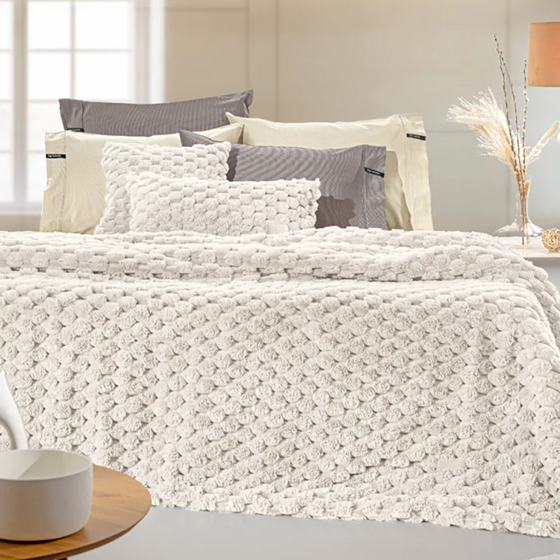 Κουβέρτα Γούνινη King Size 260X240 Guy Laroche Elixir Ivory (260x240)